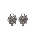 Statement Copper Leaf Tassel Drop Earrings, European American Fashion Ear Cuff Style view 5