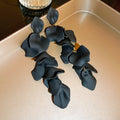 Korean Style Acrylic Rose Petal Tassel Drop Earrings Statement Long Floral Fashion Jewelry view 4