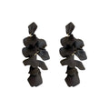 Korean Style Acrylic Rose Petal Tassel Drop Earrings Statement Long Floral Fashion Jewelry view 5