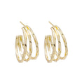 Creative Metal Geometric Stud Earrings, Exaggerated Vintage Statement Fashion Ear Jewelry view 5