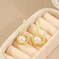 Creative Metal Geometric Stud Earrings, Exaggerated Vintage Statement Fashion Ear Jewelry view 4