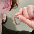Fashion Minimalist Versatile Geometric Circle Copper Hoop Earrings For Women, Edgy Cool OL Style view 1