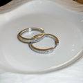 Fashion Minimalist Versatile Geometric Circle Copper Hoop Earrings For Women, Edgy Cool OL Style view 4