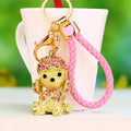 Jeweled Poodle Keychains and One Sheep Keychain With Wrist Straps view 7