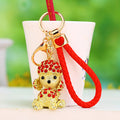Jeweled Poodle Keychains and One Sheep Keychain With Wrist Straps view 8