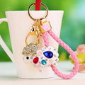 Jeweled Poodle Keychains and One Sheep Keychain With Wrist Straps view 9