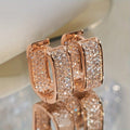 Light Luxury Micro Pave Zircon Huggie Earrings, Fashion Jewelry Accessories For Young Women view 7