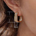 Light Luxury Micro Pave Zircon Huggie Earrings, Fashion Jewelry Accessories For Young Women view 4