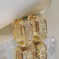 Light Luxury Micro Pave Zircon Huggie Earrings, Fashion Jewelry Accessories For Young Women view 1