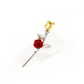 European American Retro Metal 3D Rose Brooch Simple Niche Pin For Suit Cardigan Coat Accessory view 4