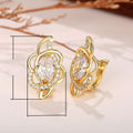 Zircon Flower D Buckle Hoop Earrings For Women Korean Japanese Commuter Ear Cuff view 5