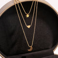 Vintage Metal Star Moon Heart Pendant Collarbone Necklace Creative Minimal Necklace For Women view 1