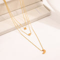 Vintage Metal Star Moon Heart Pendant Collarbone Necklace Creative Minimal Necklace For Women view 2