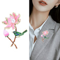 Handmade Pearl Lotus Brooch Pin For Anti Exposure Clothing view 4