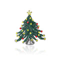 Alloy Rhinestone Christmas Tree Brooch For Women's Clothing Accessories view 1
