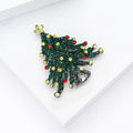 Alloy Rhinestone Christmas Tree Brooch For Women's Clothing Accessories view 4