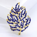 Alloy Rhinestone Leaf Brooch For Suits Coats And Sweaters view 4