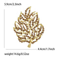 Alloy Rhinestone Leaf Brooch For Suits Coats And Sweaters view 7