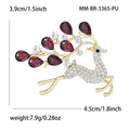 Alloy Rhinestone Deer Brooch Pin For Classic Clothing Decoration view 6