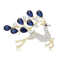 Alloy Rhinestone Deer Brooch Pin For Classic Clothing Decoration view 1