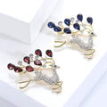 Alloy Rhinestone Deer Brooch Pin For Classic Clothing Decoration view 3