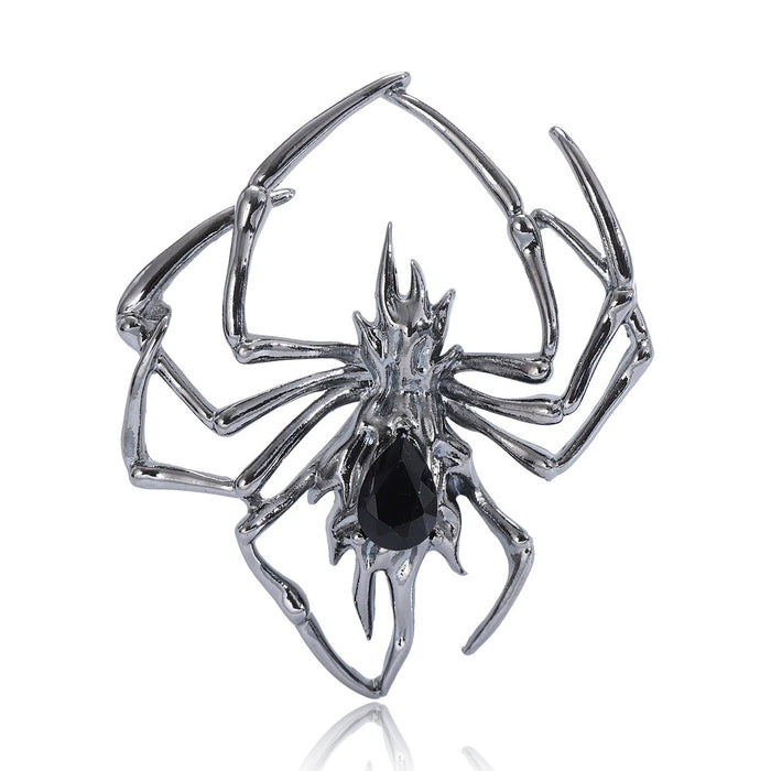 Smooth Alloy Spider Brooch For Men Suit Lapel Decoration