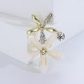 Alloy Rhinestone Flower Brooch Pin For Elegant Clothing Decoration view 2