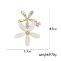 Alloy Rhinestone Flower Brooch Pin For Elegant Clothing Decoration view 5