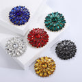 Alloy Crystal Glass Brooch Pin For Elegant Garment Decoration view 2