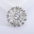 Alloy Crystal Glass Brooch Pin For Elegant Garment Decoration view 6