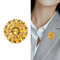 Alloy Crystal Glass Brooch Pin For Elegant Garment Decoration view 3