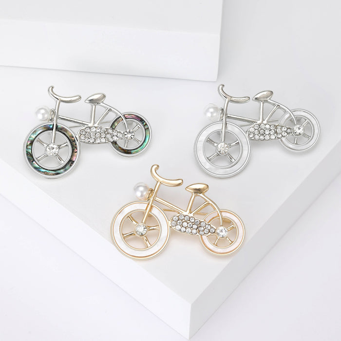 Alloy Bicycle Brooch Pin For Elegant Clothing Accessory Decor