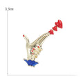 Creative Alloy Heart Shooting Brooch For Women Suit Lapel view 5