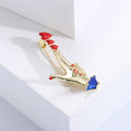 Creative Alloy Heart Shooting Brooch For Women Suit Lapel view 2