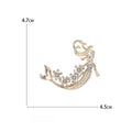 Alloy Rhinestone Mermaid Brooch Pin For Suits And Coats view 5