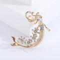 Alloy Rhinestone Mermaid Brooch Pin For Suits And Coats view 6