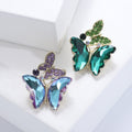 Alloy Crystal Double Butterfly Lapel Pin For Cardigans And Coats Brooch view 4