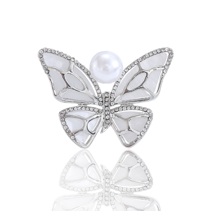 Vintage Alloy Enamel Butterfly Brooch For Garment Accessories