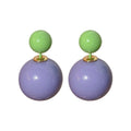 Korean Style Acrylic Round Ball Stud Earrings Minimalist Geometric Bead Earrings For Women view 5