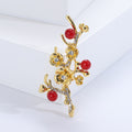 Alloy Pearl Plum Blossom Brooch Pin For Elegant Clothing Decoration view 6