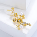 Alloy Pearl Plum Blossom Brooch Pin For Elegant Clothing Decoration view 4
