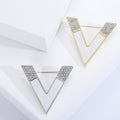 Alloy Letter V Brooch For Suits Coats And Fashion Decoration view 2
