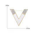 Alloy Letter V Brooch For Suits Coats And Fashion Decoration view 5