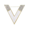 Alloy Letter V Brooch For Suits Coats And Fashion Decoration view 1