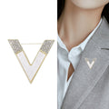 Alloy Letter V Brooch For Suits Coats And Fashion Decoration view 3