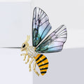 Copper Zircon Acrylic Bee Brooch Pin For Women's Apparel view 3