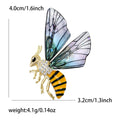 Copper Zircon Acrylic Bee Brooch Pin For Women's Apparel view 6