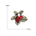 Alloy Crystal Glass Flower Brooch Pin For Coats And Suits view 5