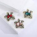 Alloy Crystal Glass Flower Brooch Pin For Coats And Suits view 2