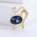 Alloy Crystal Cat Brooch Pin For Clothing And Anti Exposure view 4